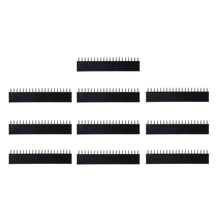 ピンヘッダー ソケット 10個セット （20ピン） 1列 角ピン 2.54mmピッチ | 