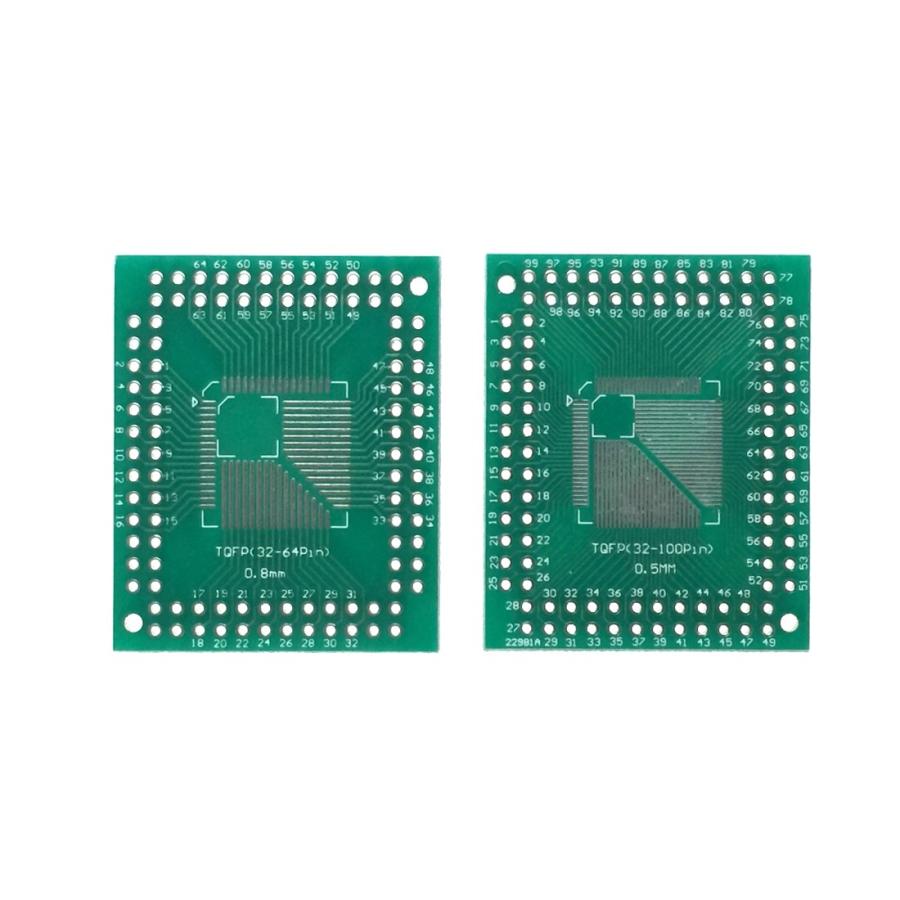 TQFP 0.5mmピッチ 32〜100ピン to DIP 32〜100ピン / TQFP 0.8mmピッチ 32〜64ピン to DIP 32〜64ピン 変換基盤 1枚 |  | 01