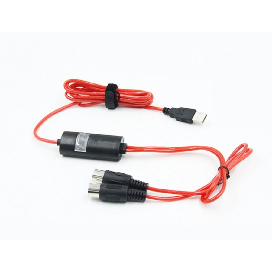 MIDI to USB 変換ケーブル 2m MIDI（5ピン オス IN OUT） LEDアクセスランプ付き |  | 01