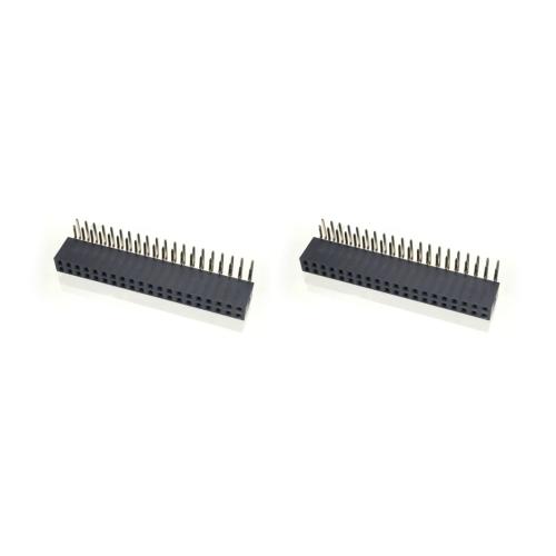 ピンヘッダー ソケット 2個セット 40極 2xピン 2列 角ピン ライトアングル 2 54mmピッチ 05epa0268 Techspace 通販 Yahoo ショッピング