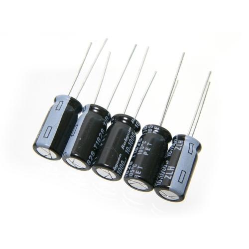 [ルビコン] ZLHシリーズ アルミ電解コンデンサ 1000μF 10V 105℃ 小形 長寿命 低インピーダンス品（5個セット） | 