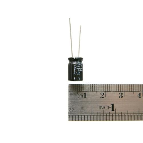 [ルビコン] ZLHシリーズ アルミ電解コンデンサ 470μF 16V 105℃ 小形 長寿命 低インピーダンス品（6個セット） |  | 02