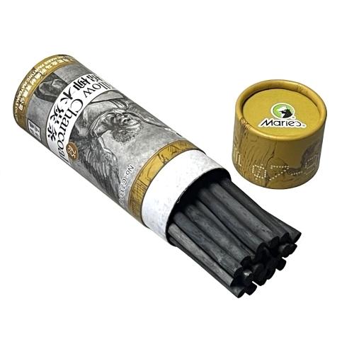 画用木炭 柳炭 太さ7〜9mm 長さ約135mm 25本入り | 
