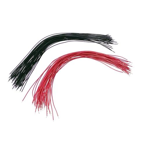 電子基板ジャンパ用配線 太さ0.8mm 長さ20cm 赤黒各50本セット | 
