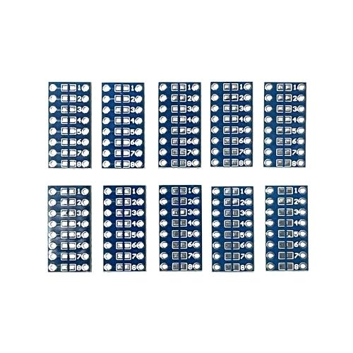 SMDチップ DIP変換基盤 (10個セット) 0805(2012)/0603(1608),0402(1005)対応 両面基板 片面8個実装 | 