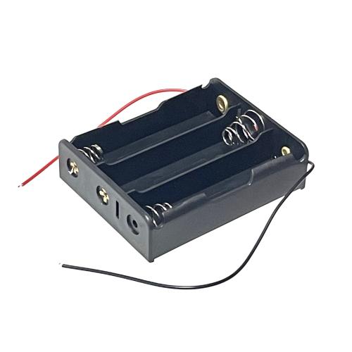 電子工作用 バッテリーボックス 電池ボックス 18650 3本用 電極リード付き | 