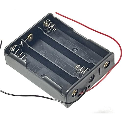 電子工作用 バッテリーボックス 電池ボックス 18650 3本用 電極リード付き |  | 01