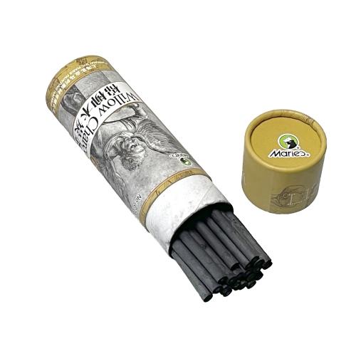 画用木炭 柳炭 太さ5〜7mm 長さ約135mm 25本入り | 