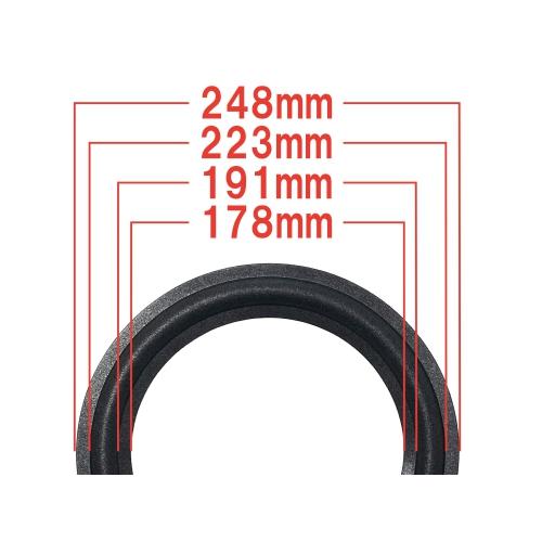 スピーカー ウレタンエッジ　スピーカーエッジ エッジ 10インチ・ユニット用 外径248mm ブラック スピーカー・ユニット修理交換用パーツ |  | 03