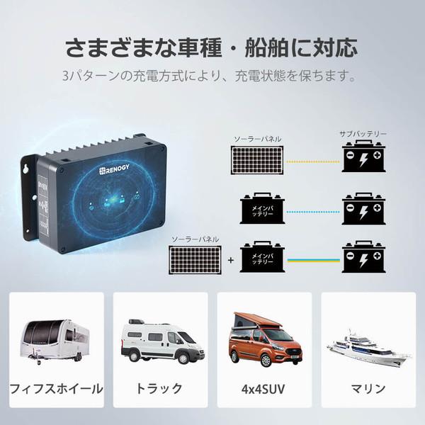 Renogy DCCシリーズ 走行充電器12V 50A MPPTチャージャー内蔵 G6  3WAY走行充電器 アイソレーター | RENOGY | 07