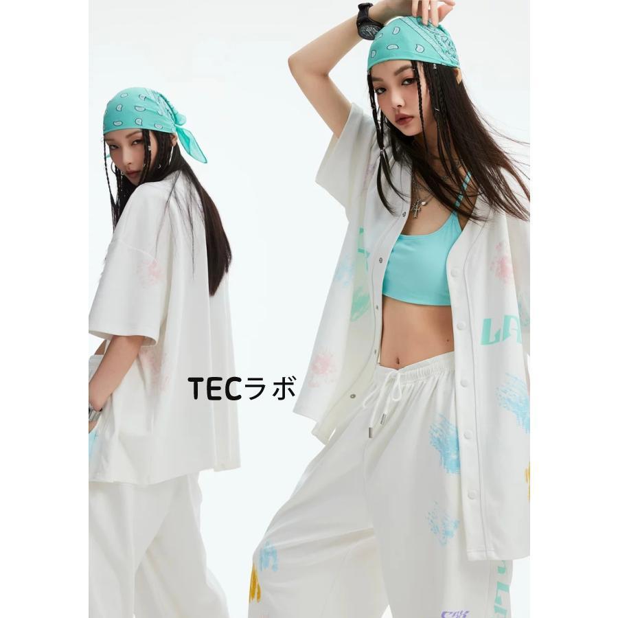 ベースボールシャツ レディース ダンス衣装 半袖 トップス ベースボールシャツ レディース ダンス衣装 半袖 トップス