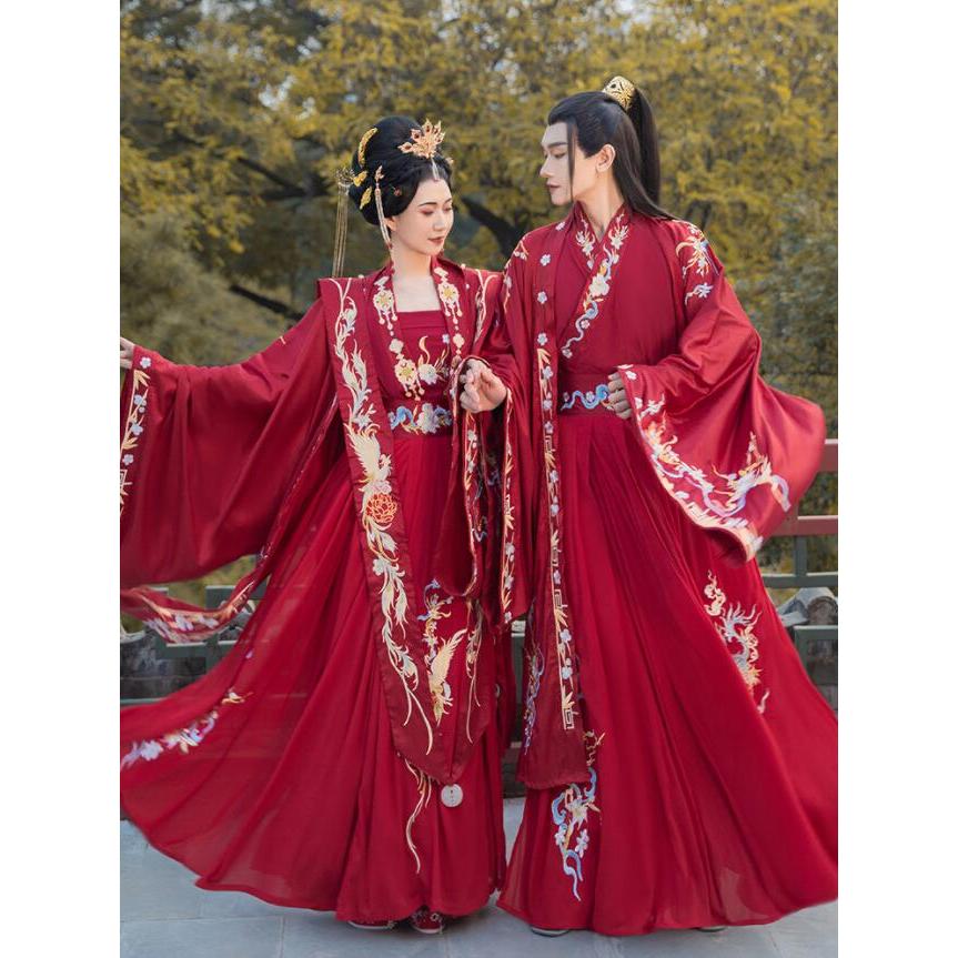 中華コスプレ衣装 華流 古代 ウエディングドレス 新郎 新婦 中国古代 