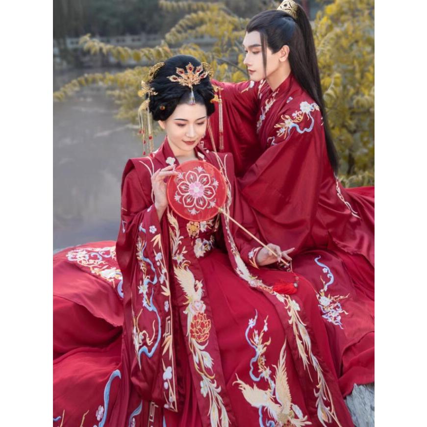 中華コスプレ衣装 華流 古代 ウエディングドレス 新郎 新婦 中国古代 