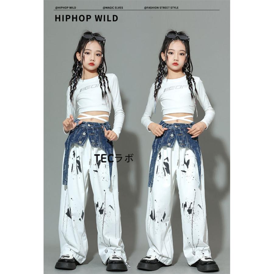 プリントドット柄 パンツ 子供服 ダンス衣装 キッズダンス プリントドット柄 パンツ 子供服 ダンス衣装 キッズダンス