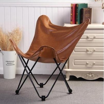 楽天市場 新入荷 流行 北欧風の革のチョウの椅子の折り畳み椅子のカジュアルな怠け者のソファーの寝椅子