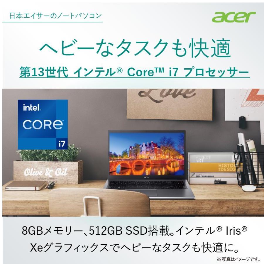 Acer(エイサー) 15.6型ノートパソコン Aspire 5(Core i7 メモリ 8GB 512GB SSD) スチールグレイ… 15倍P｜tecnos｜02