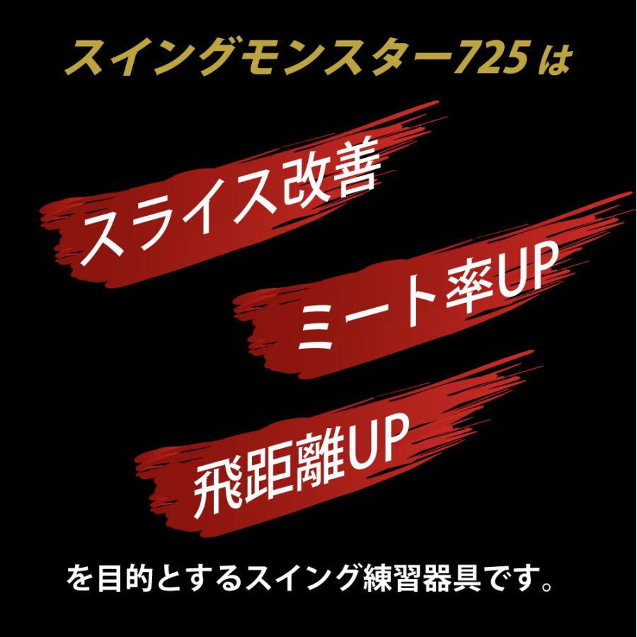 【新製品】【公式】スイングモンスター725  TYPE H ショートバージョン ゴルフ 練習器具 スイング練習 飛距離アップ スイング強化 スイング器具 矯正｜tectectec｜07