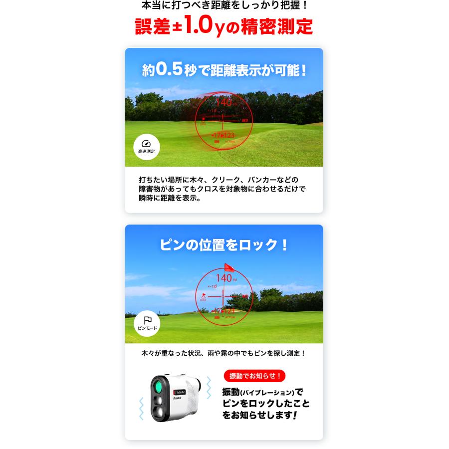 新製品】【公式】tectectec ゴルフ 距離計 レーザー距離計 Mini+R 赤色