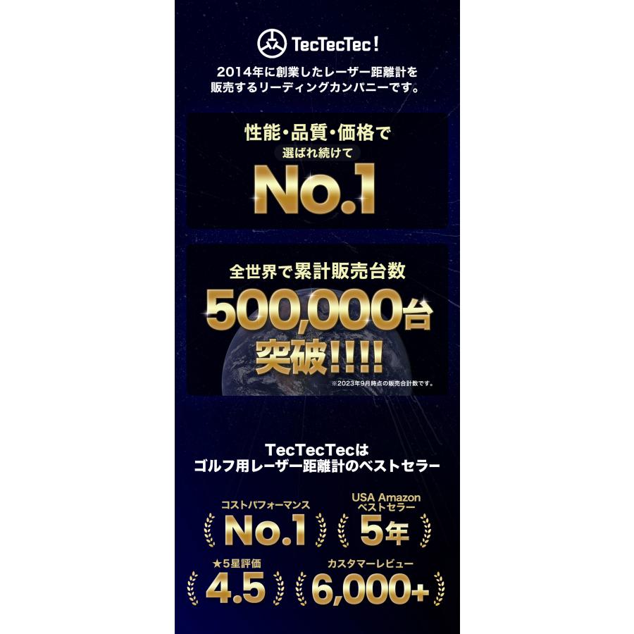 TecTecTec 【公式】tectectec ゴルフ 距離計 レーザー距離計 TecTecTec 【公式】tectectec ゴルフ 距離計 レーザー距離計