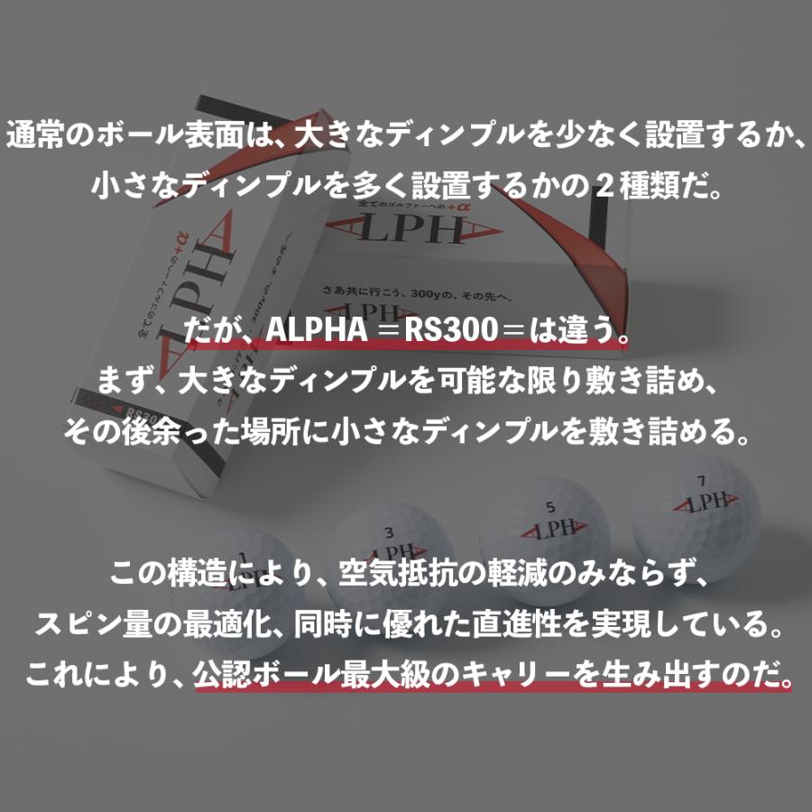 5ダースセット】【5%OFF】ALPHA(アルファ) ゴルフボール 1ダース (12個