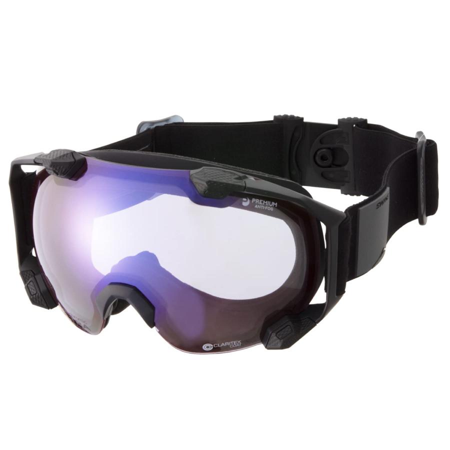 SWANS (スワンズ) 日本製 スノーゴーグル C2NMDHCU MBK ULTRAライトパープル調光 スキー スノーボード Free