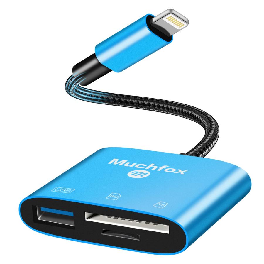 iPhone SD カードリーダー 3 in 1 Lightning ライトニング USB 3.0 OTG