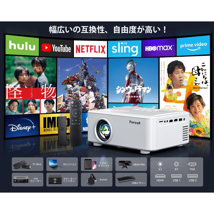 2024先行発売!新生代投影技術＆コスパ最強 プロジェクター 小型