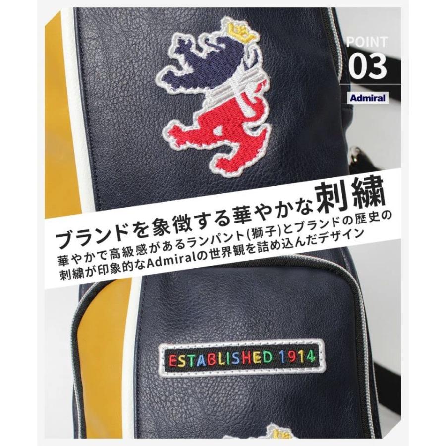 アドミラル ボディバッグ 合皮 斜めがけ ショルダーバッグ 軽量 ブランド イギリス スポーツ ゴルフ バッグ ADBA-01 メンズ ブラック_4