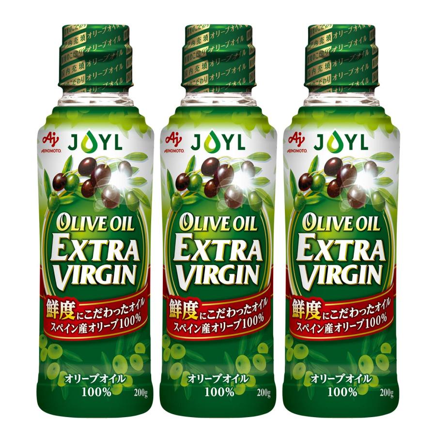 JOYL オリーブオイル エクストラバージン 100% 味の素 J-オイルミルズ 瓶 200g x 3本 : Wonder-SHOP - 通販 ...