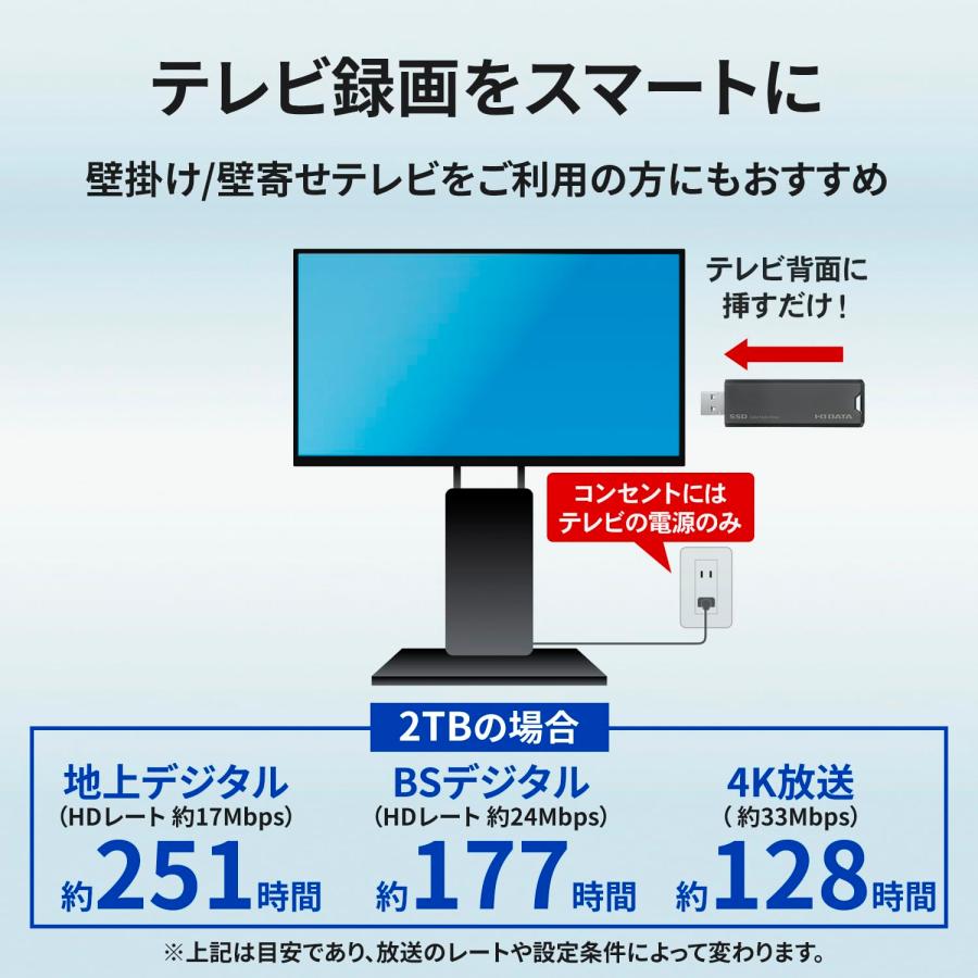 IODATA SSD 外付け 1TB グレー×ブラック 小型 スティック ポータブル