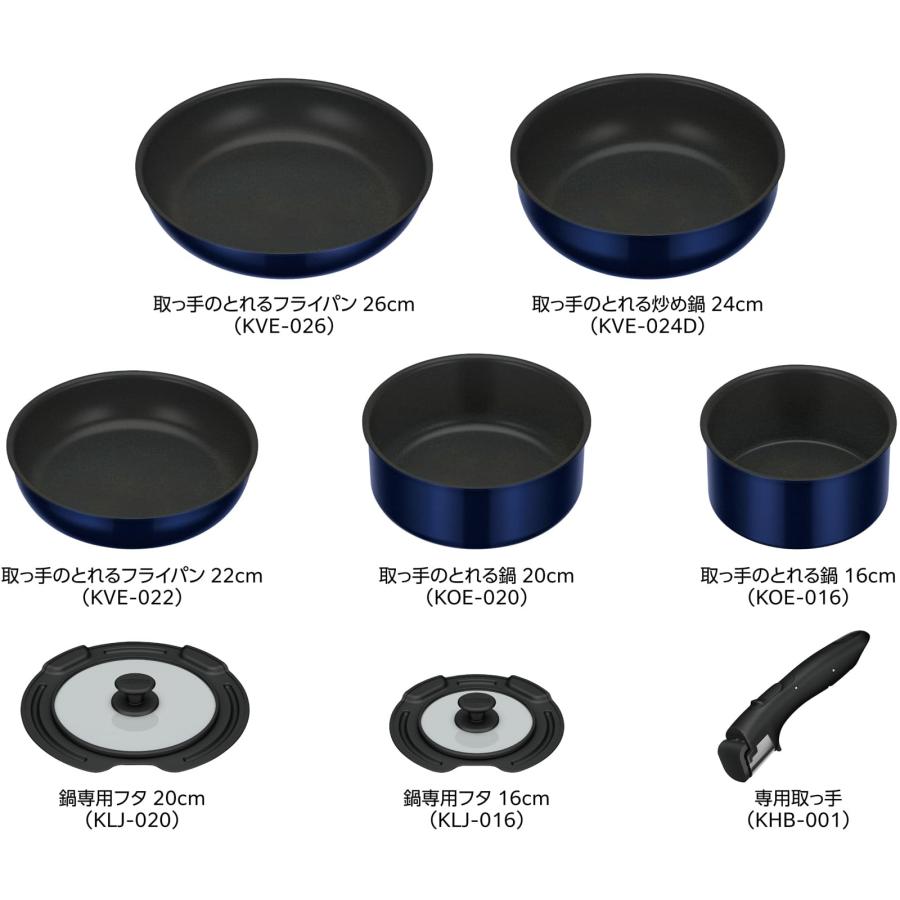 サーモス デュラブルシリーズ 取っ手のとれるフライパン8点セットEA