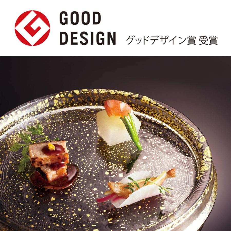東洋佐々木ガラス グラッセ リバーシブル プレート 240 金箔付き 日本 