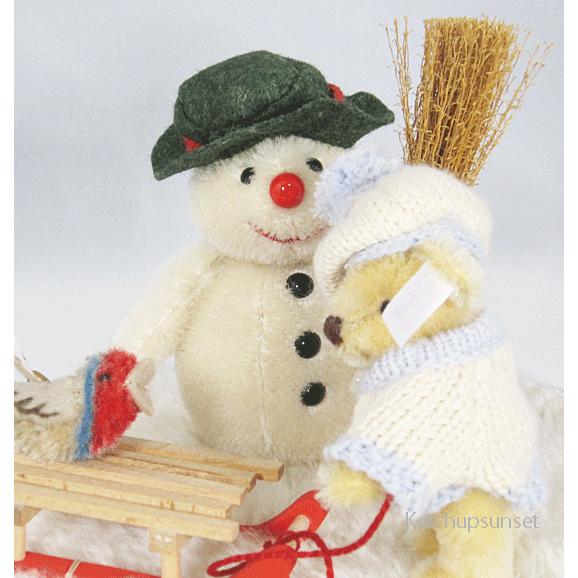 Steiff シュタイフ 雪だるま 人形 置物 3点セット Steiff（シュタイフ） SALE!!テディベア テディベア ウィンター