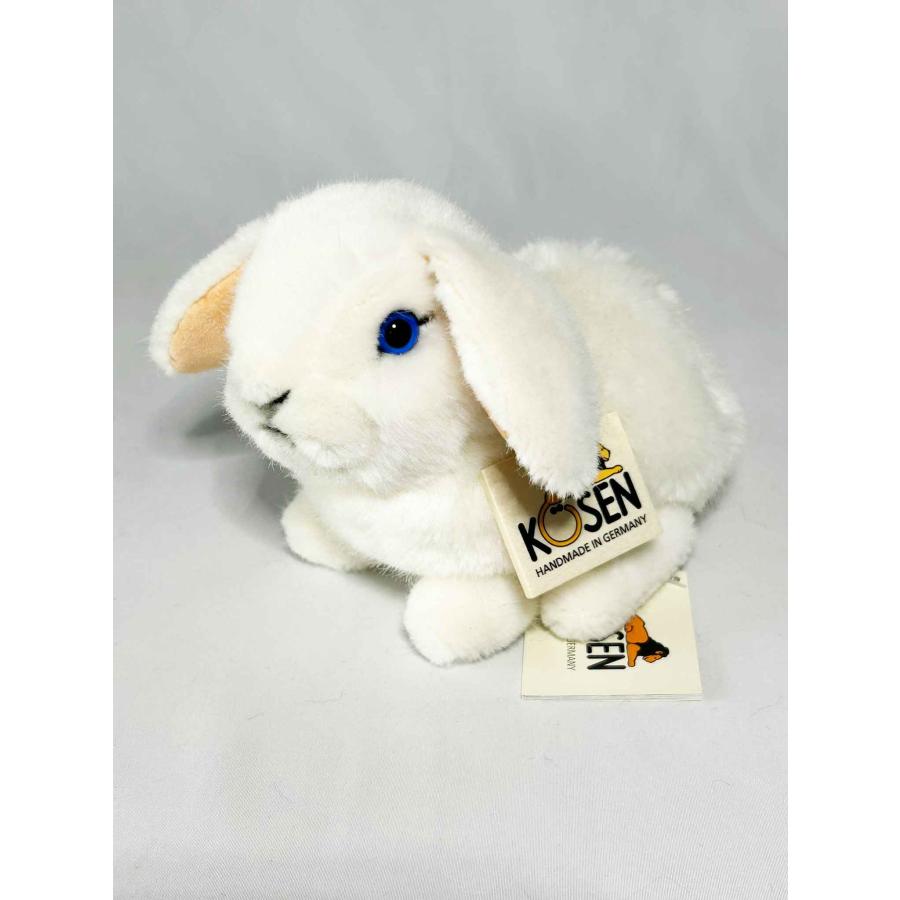 KÖSEN ケーセン社 うさぎ 大きめ ぬいぐるみ KOSEN ケーセン うさぎ KOSEN Koesen White Young Dwarf Lop Rabbit うさぎの
