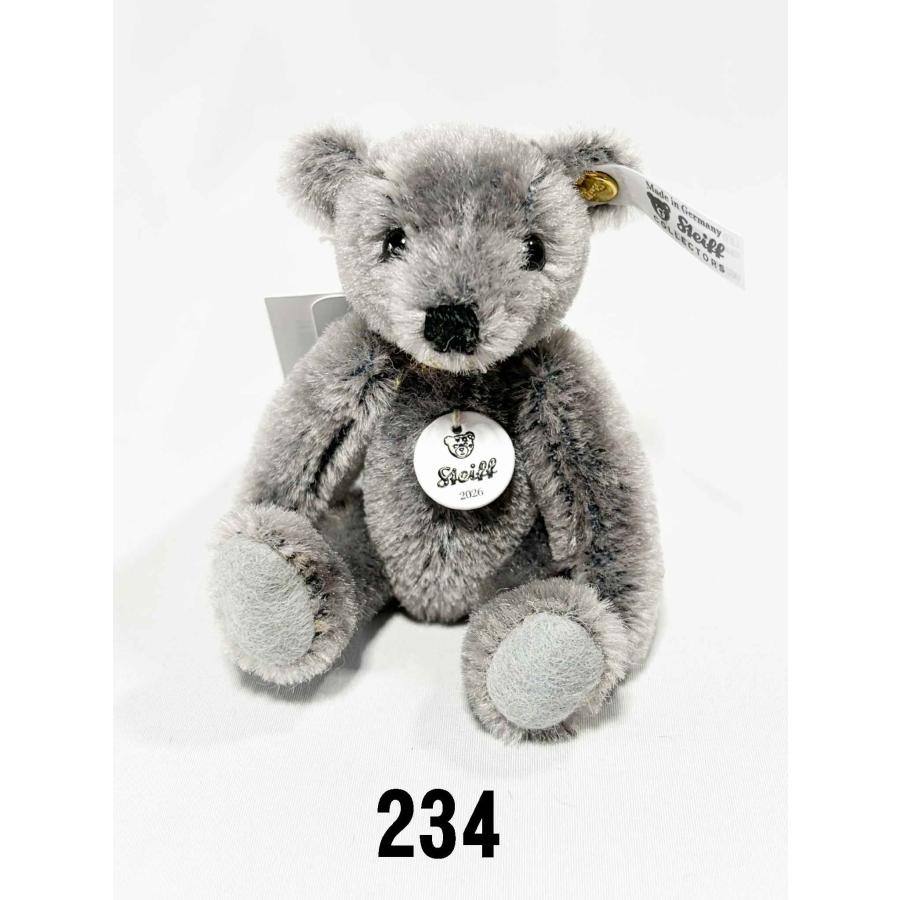 No.713 テディベア(M)BD 2026.3.25 グレー×スタイ Steiff（シュタイフ） ミニチュアベア クラブ限定 クラブギフト2026