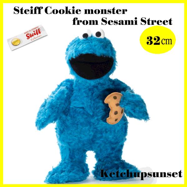 テディベア シュタイフ 年 セサミストリート クッキーモンスター Steiff Cookie Monster From Sesami Street 送料0円