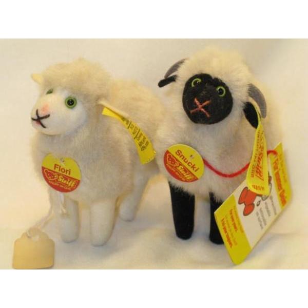 シュタイフ/Steiff★ヴィンテージ★「Snucki&Flori」★白と黒の2体の羊