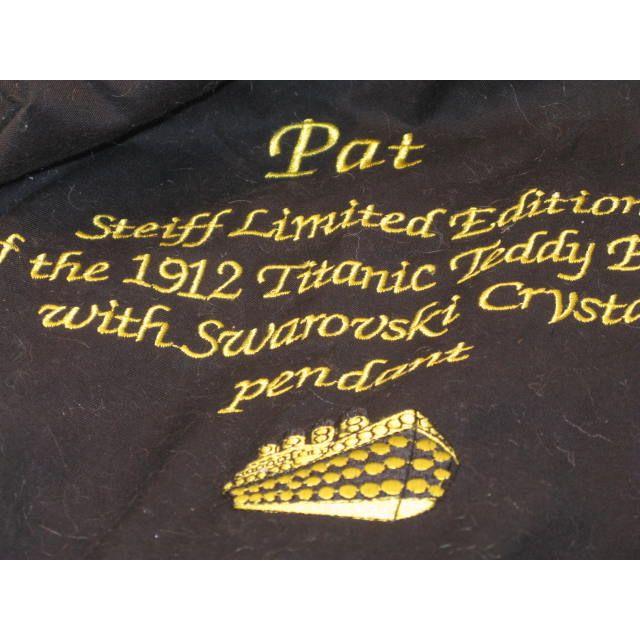 Steiff シュタイフ/Steiff☆UK限定☆「Pat ブラックタイタニック Steiff シュタイフ/Steiff☆UK限定☆「Pat ブラックタイタニック