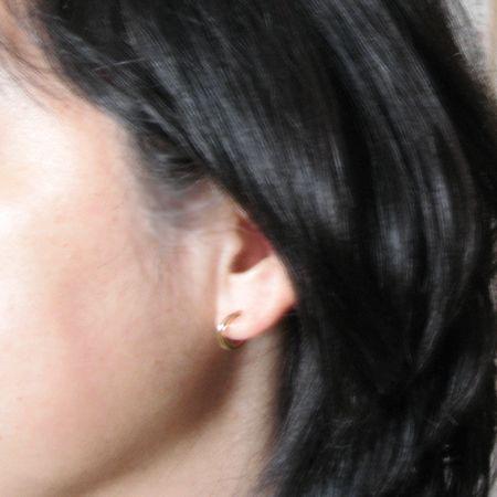 未使用　K18 フープピアス　約1.5×13mm K18YG フープピアス 1.5×13mm パイプタイプ : ジュエリー工房 手作り