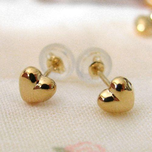 K18YG ハート型ピアス 5mm cui-cui / キュイキュイ / ジュエリー＆アクセサリー / ゴールド