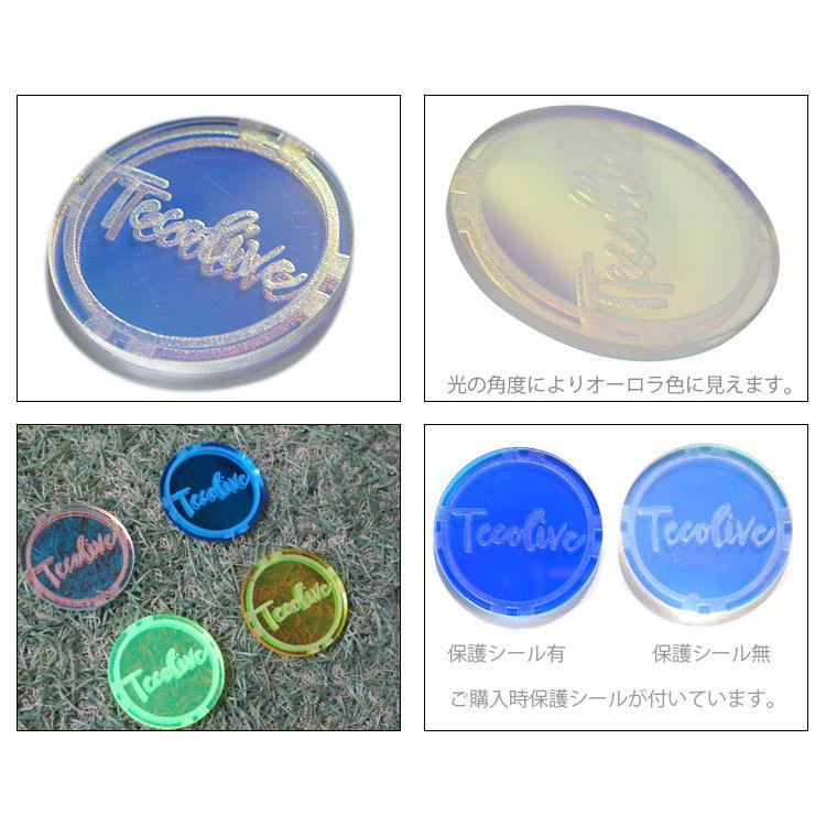 ティーオリーヴ オリジナル オーロラ クリア ゴルフマーカー メール便
