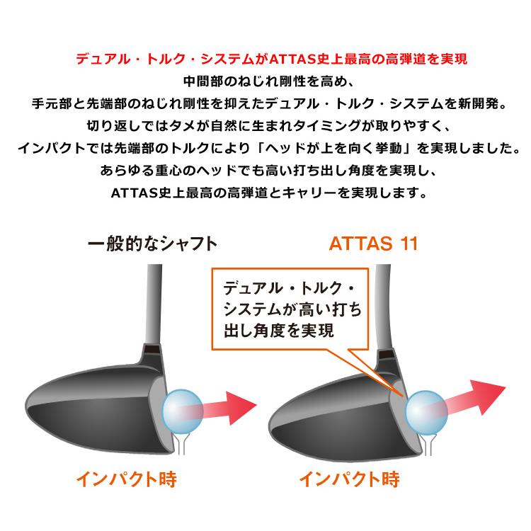 ナイキ コバート ヴェイパー等 各種スリーブ付 カスタムシャフト ATTAS11 アッタス ジャック USTマミヤ｜teeolive-kobe｜02