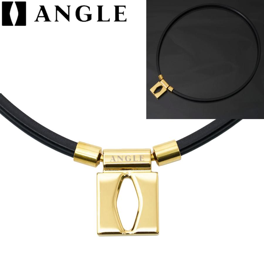 定価¥38500新品‼︎ ANGLE ネックレス ゴールド24金/ブラック ANGLE（アングル） ANGLE e.MODEL 01 NECKLACE GOLD ゴールド(24金