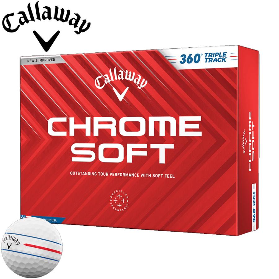 キャロウェイ クロムソフト 360°トリプルトラック　ホワイト　2ダースセット Callaway 2ダースご購入で送料無料 数量限定 キャロウェイ