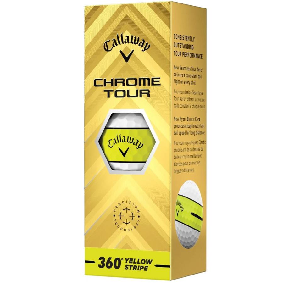 Callaway（キャロウェイ） CHROME TOUR 360° YELLOW STRIPEボール 1
