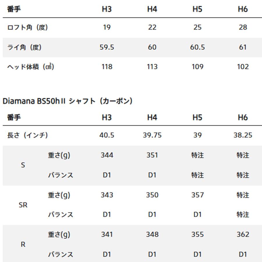 ブリヂストン BX2HT HY Diamana BS50h ユーティリティ BRIDGESTONEの画像