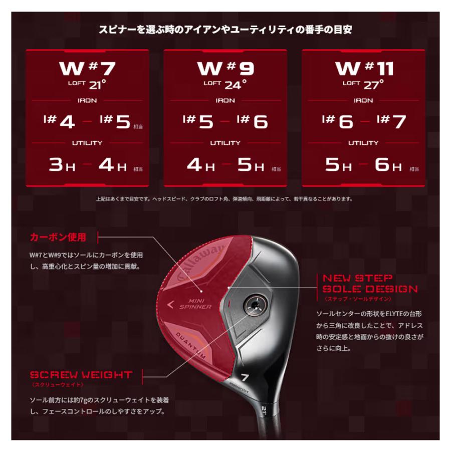 Callaway（キャロウェイ） Callaway QUANTUM MINI SPINNERフェアウェイ
