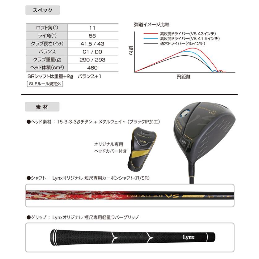 Lynx リンクス ゴルフ PARALLAX VS 超短尺ドライバー パラ