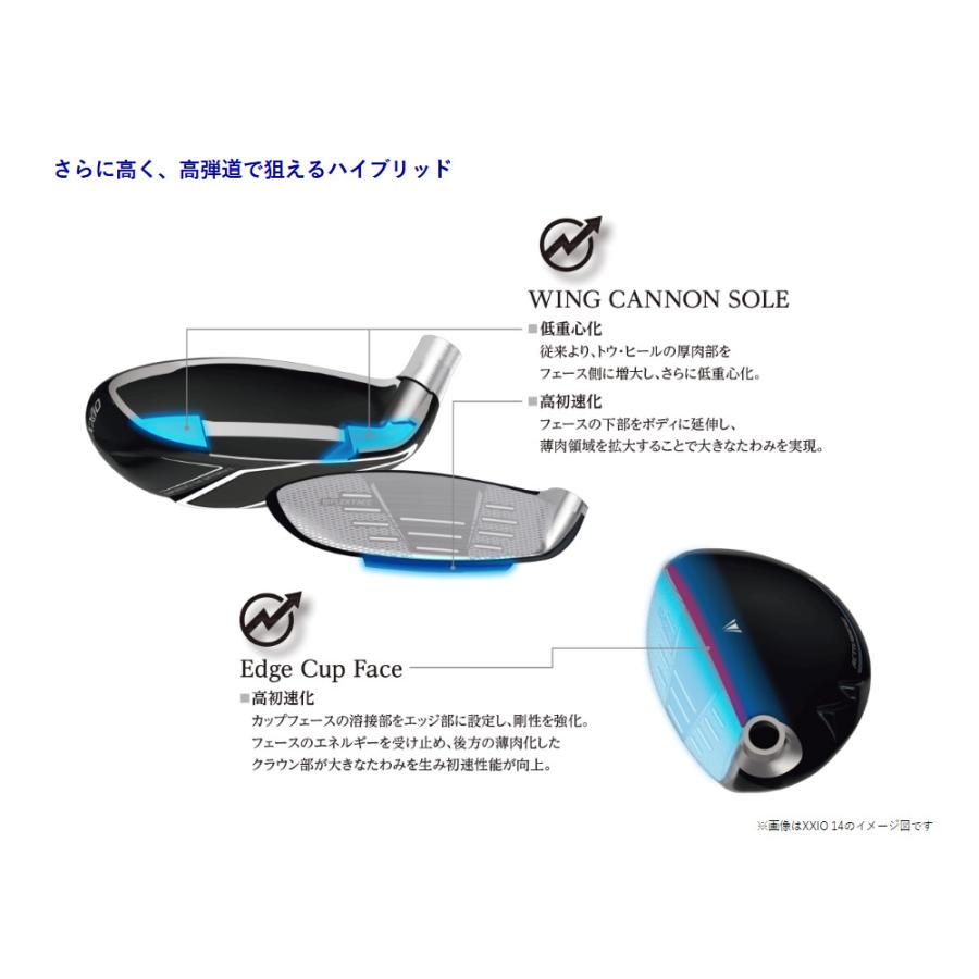 XXIO ゼクシオ 14+ プラス HB ハイブリッド ユーティリティ DUNLOP ダンロップ SPEEDER NX DST for XXIO カーボンシャフトの画像