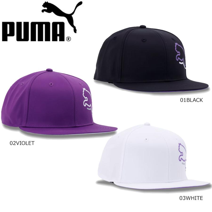 PUMA 027127 メンズ ゴルフ シャドウキャット ビッグキャット フラット キャップ スナップバック ゴルフキャップ | PUMA